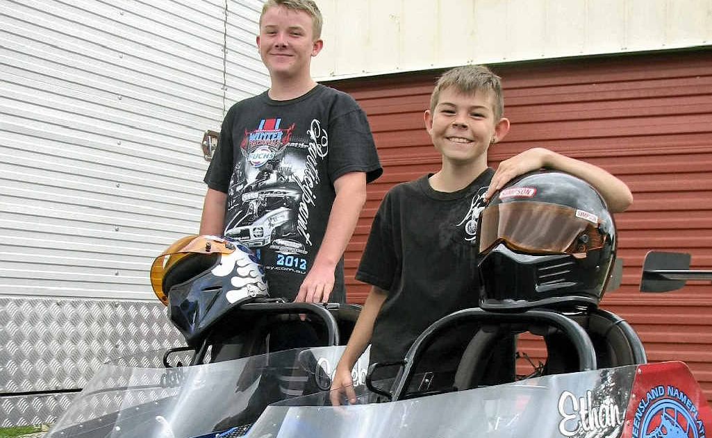 Caleb and Ethan Oberg will compete in the JP Racing Eighth Mile Drag Racing Series on February 9 at Warwick Dragway. Caleb and Ethan Oberg will compete in the JP Racing Eighth Mile Drag Racing Series on February 9 at Warwick Dragway.